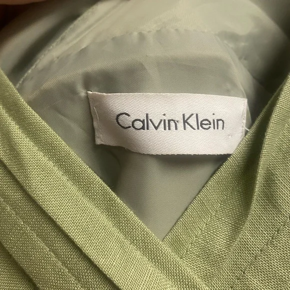 Calvin Klein Vintage Linen Blend Y2K Dress Size Small - Picture 3 of 3